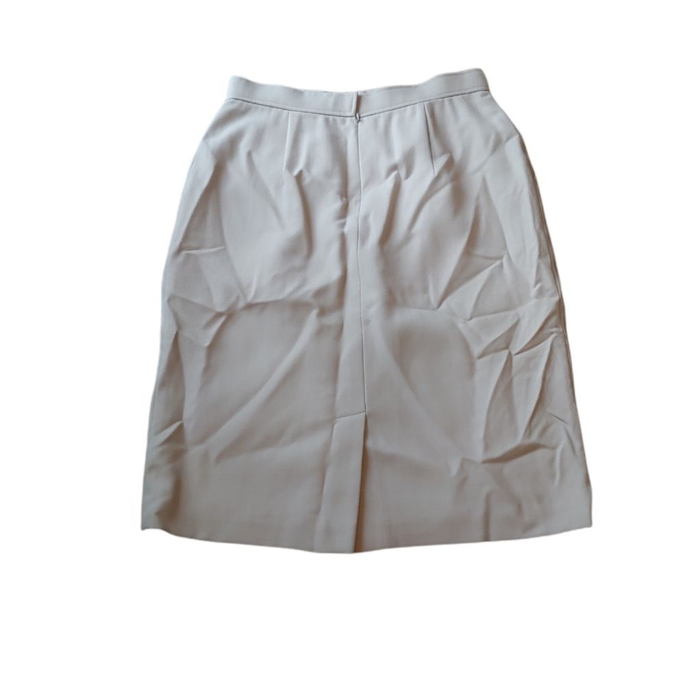 Vintage Evan Picone Beige Wool Midi Skirt Size 14